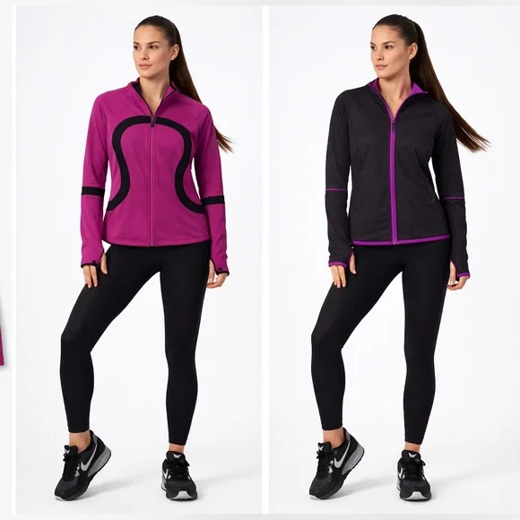 Lululemon Run: Forme Reversible Full Zip Jacket | Thumb Holes - Picture 3 of 4